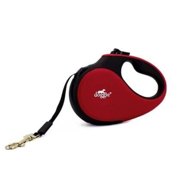 Doggie L Otomatik Tasma Soft Seri Red | Otomatik Köpek Tasması